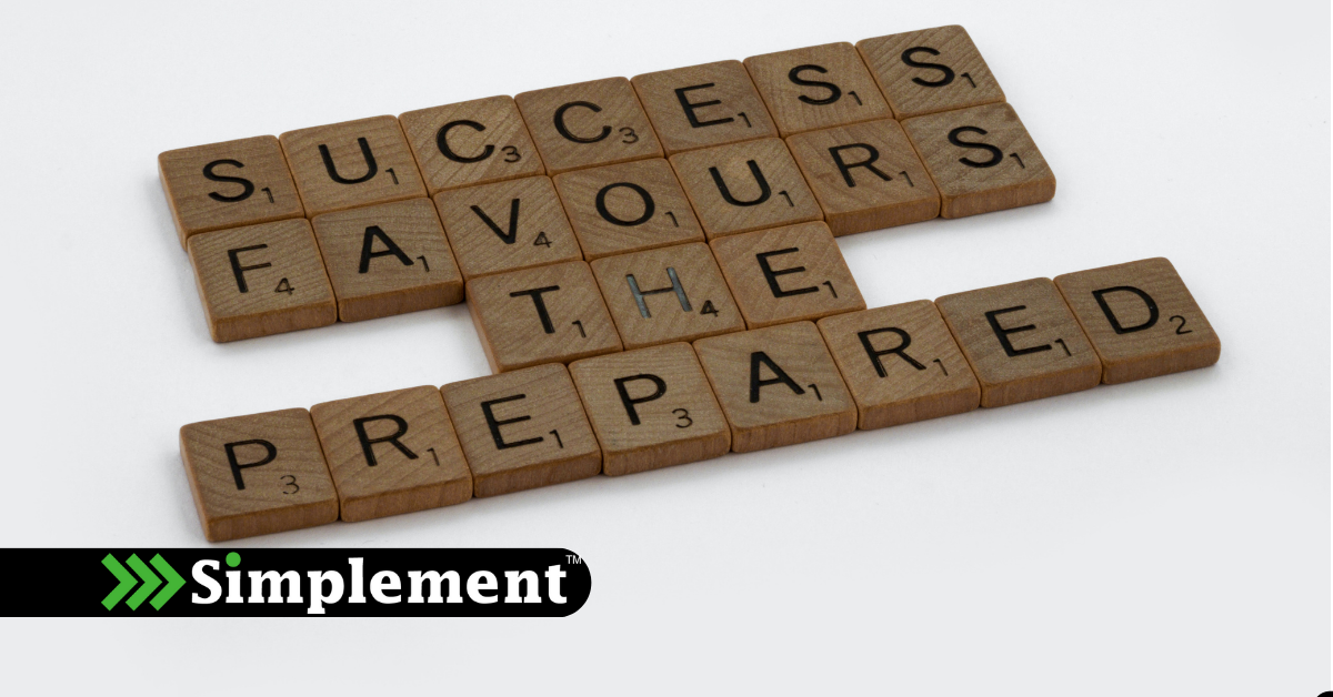 success favors the prepared, simplement logo