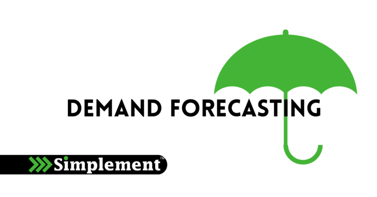 Demand Forecasting, green umbrella, simplement logo