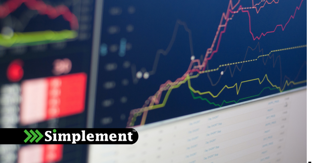 simplement logo, bar graph