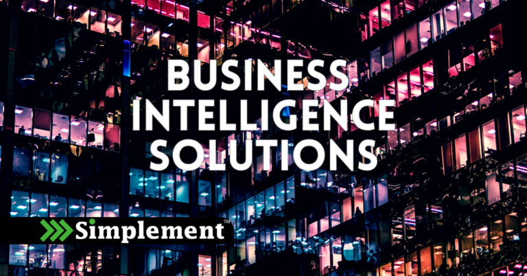 Business Intelligence Solutions, simplement logo, office building