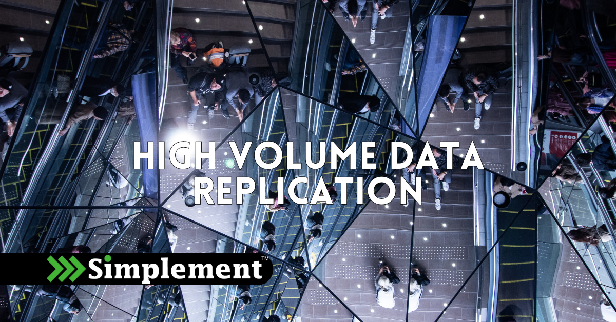 High Volume Data Replication, simplement logo, mirrors